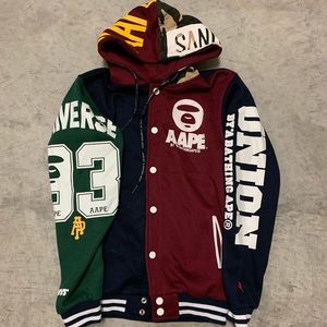 Aape Hooded Union Varsity Multicolored Hoodie